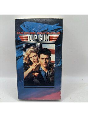 Top Gun VHS 1986 Action Romance Tom Cruise Kelly McGillis PG Paramount Pre-Owned